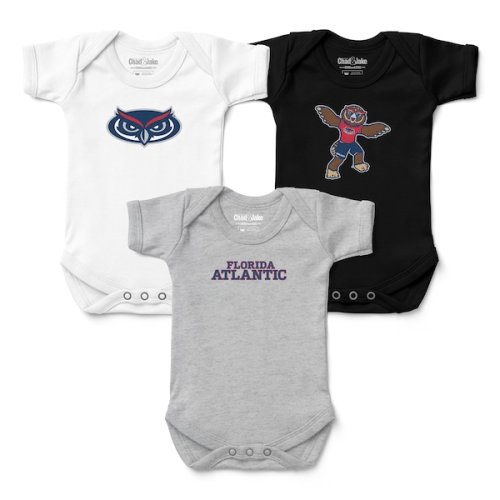 Florida Atlantic Owls Chad & Jake Infant Three-Pack Bodysuit Set