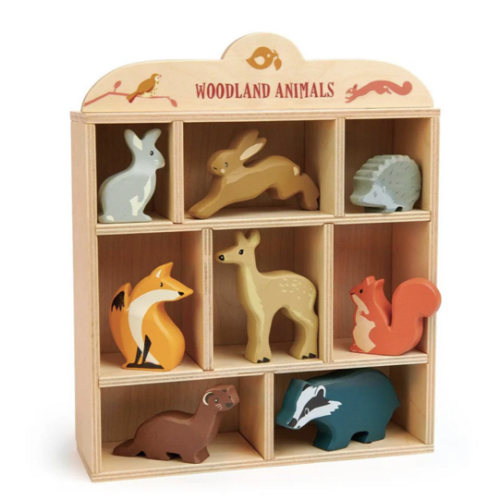 Wooden woodland animals set