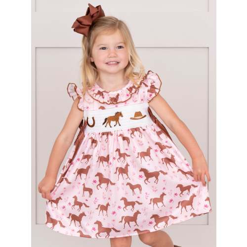 Smocked Horse Dress