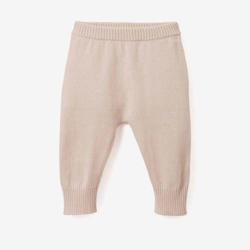 Pale Pink Fine Knit Cotton Baby Pant – Elegant Baby