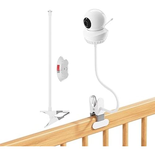 Babysense HD S2/V43 Baby Monitor Mount,Flexible Bracket Compatible Babysense V43/S2 Baby Monitor Clip Bracket,Flexible Twist BabyMonitors Mount,No Drilling Required