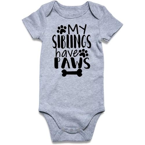 Funnycokid Baby Boys Girls Bodysuit Funny Newborn Romper Short Sleeve Infant Neutral Outfits 0-12 Months