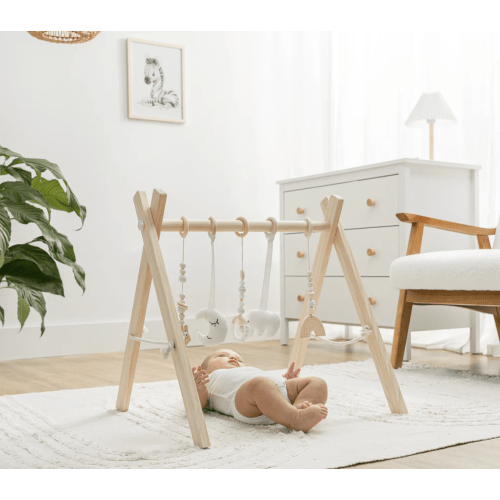 Baby Play Gym in Natural Wood