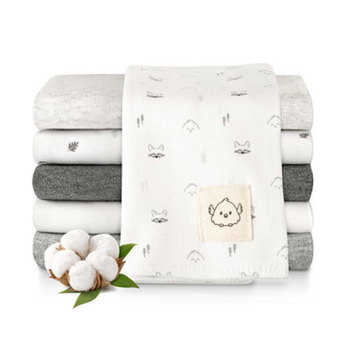 Kids 6pk Shea Baby Burp Cloths for Baby Boys and Girls, Burping Cloths for Babies, Newborn