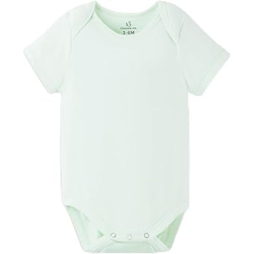 Short Sleeve Unisex Baby Bodysuits, Stylish, Comfortable Ultra Soft Rayon Made From Bamboo Material