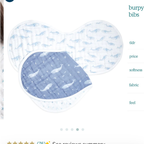 Oceanic Organic Cotton Burpy Bibs 2pk | aden + anais