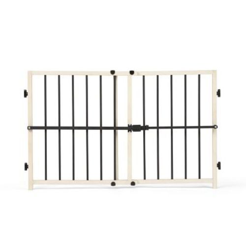 Regalo Metal and Wood Adjustable Gate - Beige