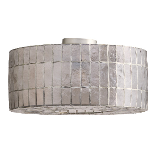 Capiz Shell Drum Flush Mount Ceiling Light - World Market