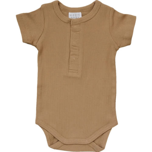Cafe Organic Cotton Ribbed Snap Bodysuit | Bee Like Kids