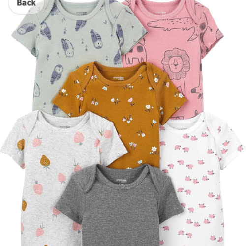Simple Joys by Carter's Baby-Girls 6-Pack Short-Sleeve Bodysuit