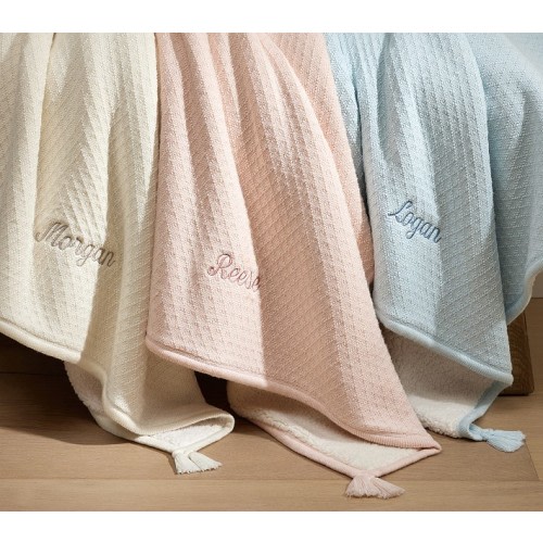 Oversized Luxe Knit Sherpa Baby Blanket