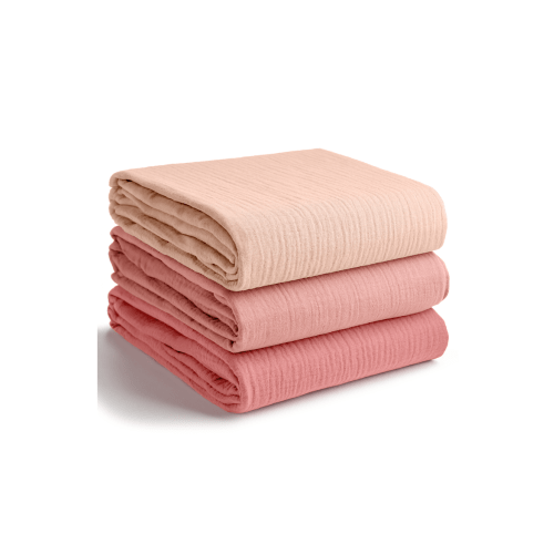 100% Cotton Muslin Swaddle Blankets Pack of 3