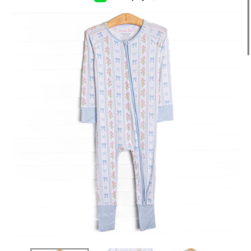 Delicate Details Bamboo Zippy Pajama, Blue – Stitchy Fish