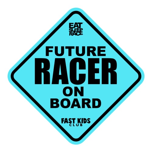 Future Racer on Board Car Decal | Blue