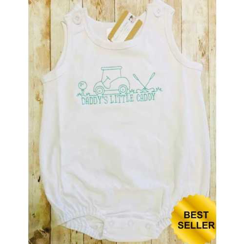 Daddy's Little Golf Caddy  Unisex Baby Romper Sunsuit  Gift