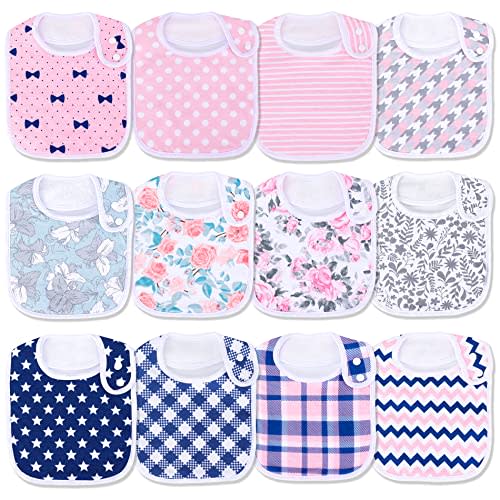 Benoxine Baby Bibs Soft and Absorbent Organic Cotton Bandana Drool Bibs Set for Boys Girls Newborn 0-36 Months