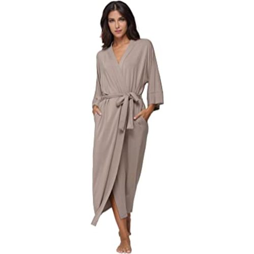 Women's Soft Robes Long Bath Robes Full Length Kimonos Sleepwear Dressing Gown,Solid Color