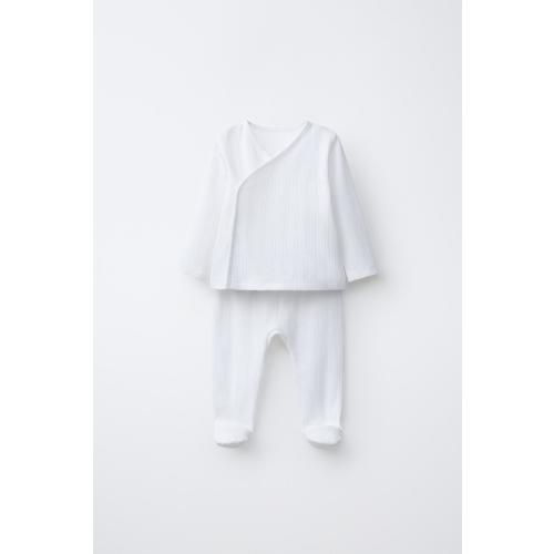 TEXTURED TOP AND LEGGINGS SET - Oyster-white | ZARA United States