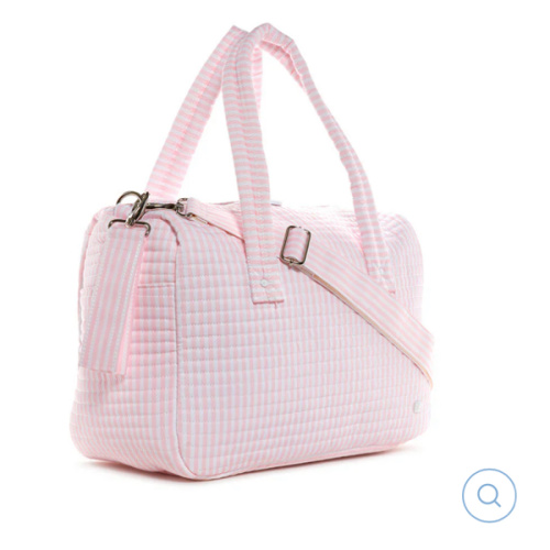 Pink Pimlico Stripe Quilted Stroller Bag