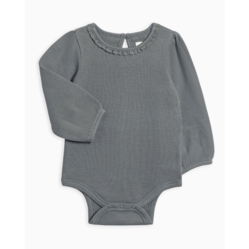 Langley Waffle Knit Lace Neckline Bodysuit