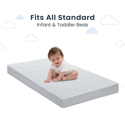 Serta Perfect Slumber Dual Sided Crib and Toddler Mattress - Waterproof - Hypoallergenic - Premium Sustainably Sourced Fiber Core -GREENGUARD Gold Certified (Non-Toxic) -7 Year Warranty - Made in USA