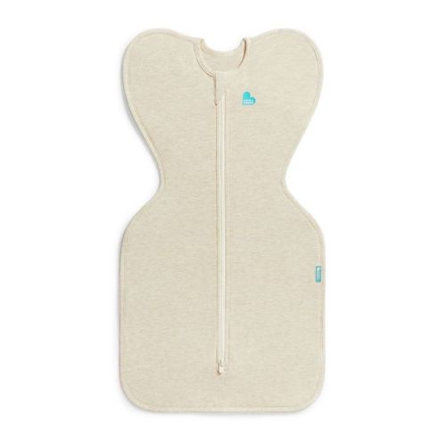 Love to Dream Baby Swaddle Up Sleep Sack - Cotton 1.0 TOG Cap Sleeve Wrap - Oatmeal - S: Two-Way Zipper, Extra Room for Diaper