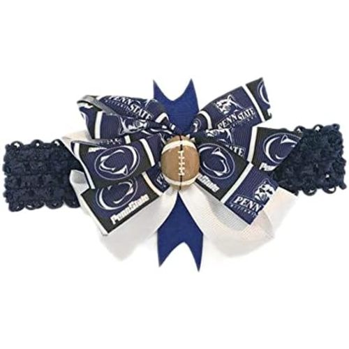Penn State Baby Girl Boutique Bow Crocheted Headband