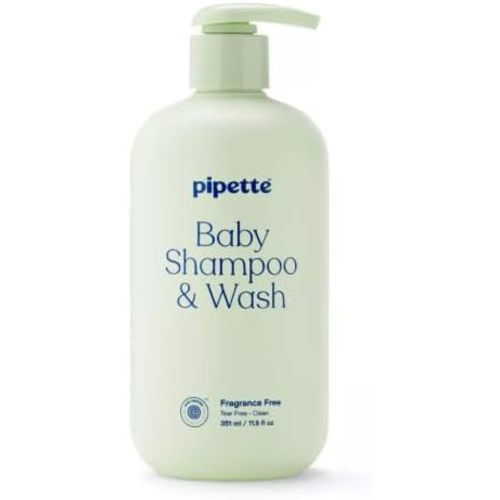 New Pip~ette Baby Shampoo and Wash, Fragrance Free, 11.8 fl oz - Pk 1