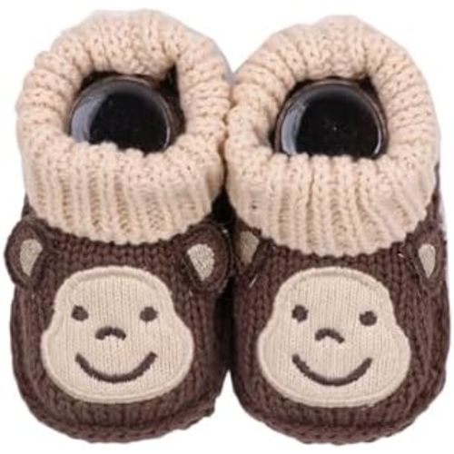 Infant Baby Boys Girls Knitted Booties Soft Cute First Walking Socks Winter Comfortable Warm Indoor Shoes 0-12M
