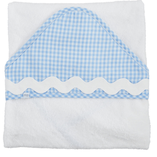 Blue Gingham Hooded Towel for Kids | Mud Pie