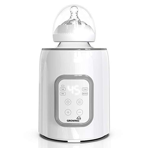 Grownsy 8-in-1 OG Fast Bottle Warmer with Timer, Gray | Fast & Even Heating, Nutri-Preserve, Safe Material, Precise Temp, Easy Operation, Multi-Use Bottle Warmer for All Feed Stages