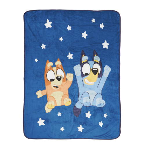 Bluey Kids Throw Blanket, 46 x 60 inches, Microfiber, Blue, Cozy and Soft