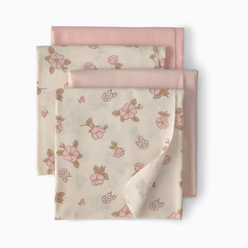 4-Pack Floral Receiving Blankets - Floral