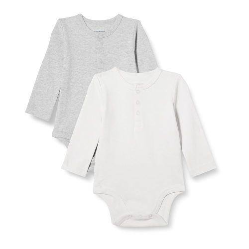 Amazon Essentials unisex-baby Long-Sleeve Henley Bodysuits