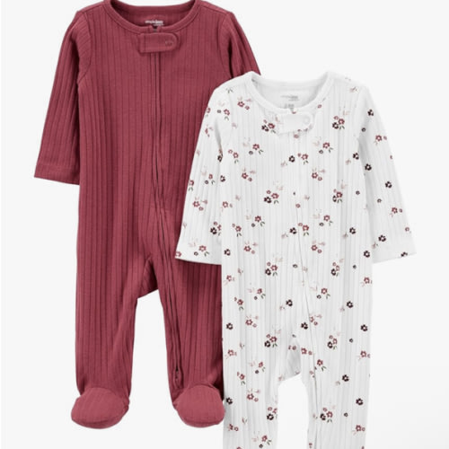 Simple Joys by Carter's baby-boys 2-pack 2-way Zip Textured Sleep and Play