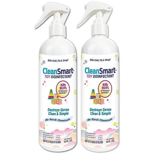 CleanSmart Toy Disinfectant, Hypochlorous Acid Spray, 16 oz (2 pack)