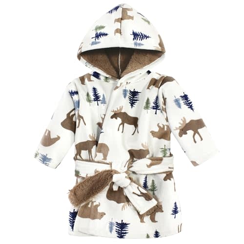 Hudson Baby Unisex BabyMink with Faux Fur Lining Pool and Beach Robe Cover-ups
