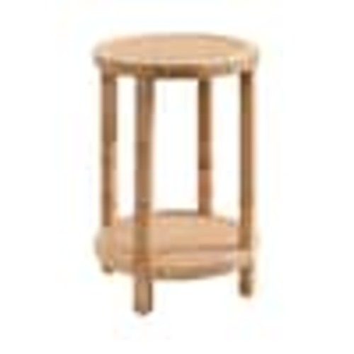Kate and Laurel Rafina 16 in. Natural Round MDF End Table 228255