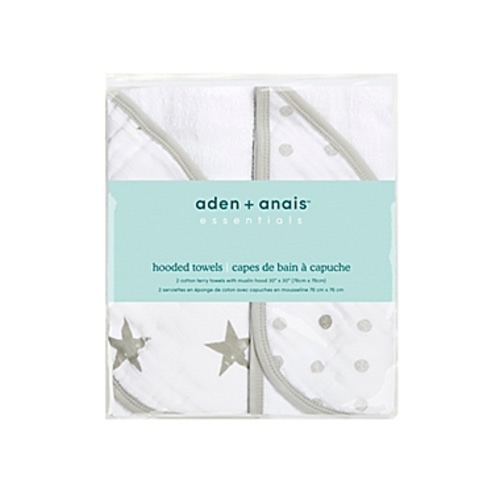 aden + anais® Essentials 2-Pack Hooded Towels in Dustyaden + anais® Essentials 2-Pack Hooded Towels in Dusty