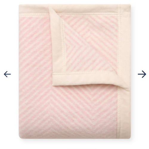 Harborview Herringbone Ballet Pink Mini Blanket