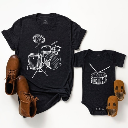 Drums & Drum Matching Dad and me Shirt