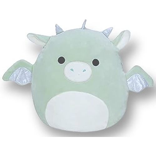 Squishmallows 7" Drew Dragon Plush - Green with White Belly - Fantasy Squad Stuffed Animal Toy