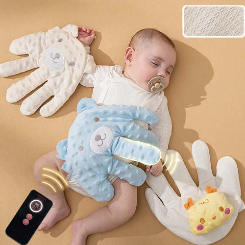 Baby Soothing Patting Pillow – Hand-Shaped Comfort Plush for Napping, Anti-Startle & Sleep Aid