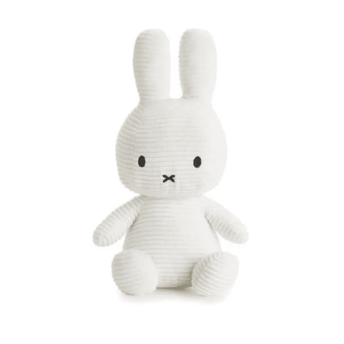 Miffy the Bunny Cute Kids Plushie Animal, Off-White Corduroy Stuffed Toy - 23cm (9 inches)