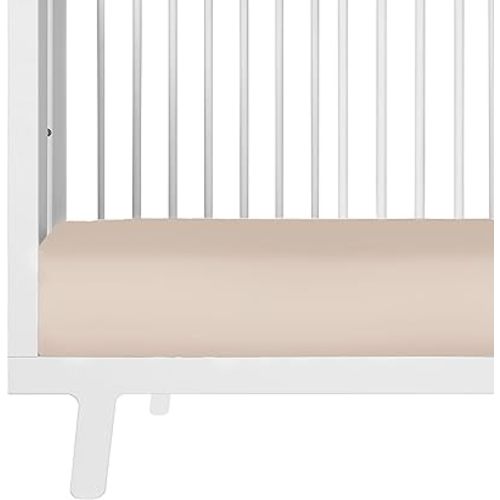 Makemake Organics GOTS Certified Organic Cotton Fitted Crib Sheet Soft Breathable (28"x52", Pecan)