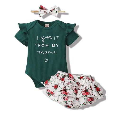 Mioglrie Newborn Infant Baby Girl Clothes Romper Shorts Set Floral Summer Outfits Cute Baby Clothes Girl