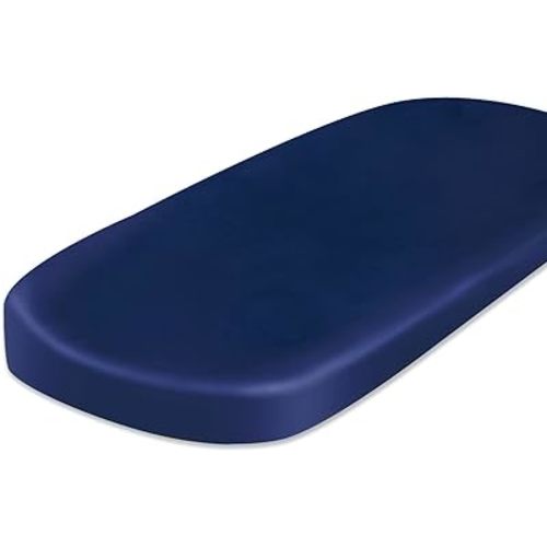 Satin Bassinet Sheet Fitted Great for Baby Hair Soft Silk Feeling Bassinet Sheets for Rectangle Hourglass Oval Cradle or Bassinet Pad＆Mattress for Boys and Girls Gift for Baby Toddler Navy