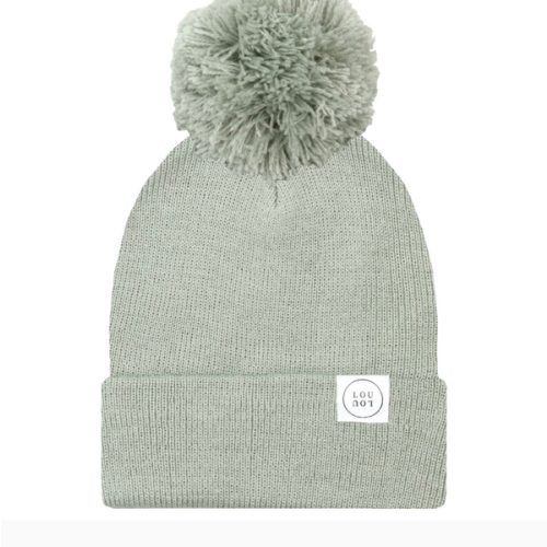 Beanie with Pom - Pewter