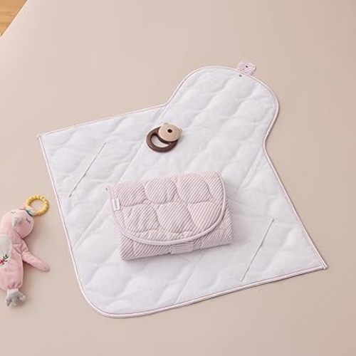 UTEX Baby Portable Changing Pad, Waterproof & Wipeable Diaper Changing Mat with Carrying Bag, Foldable Changing Mat for Travel, Newborn Shower Gifts