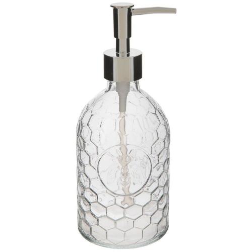 Bee Honeycomb Glass Soap Dispenser